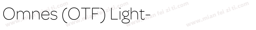 Omnes (OTF) Light字体转换